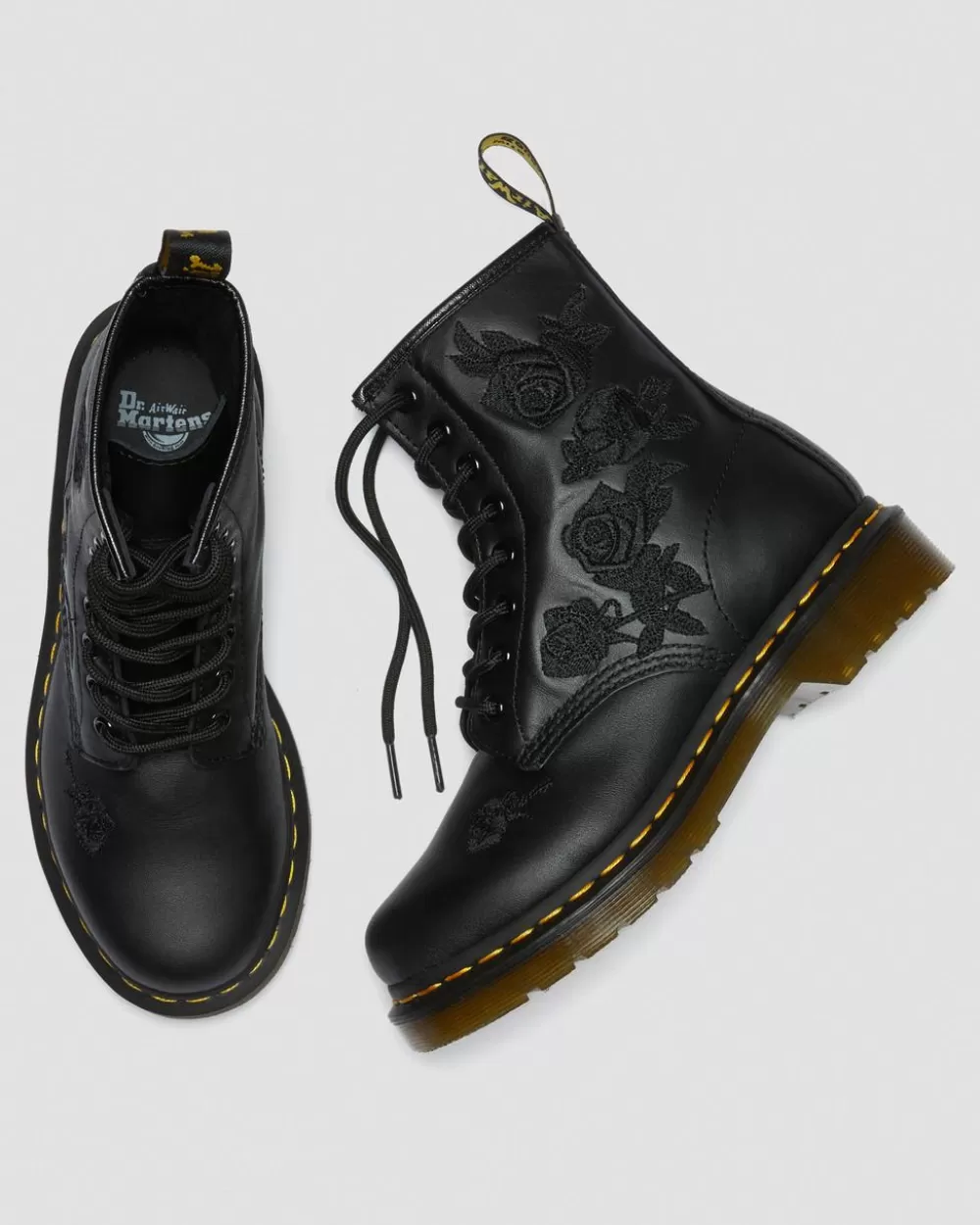1460 Vonda Mono Floral Rose Leather Lace Up -Maiharit*Dr. Martens Sale