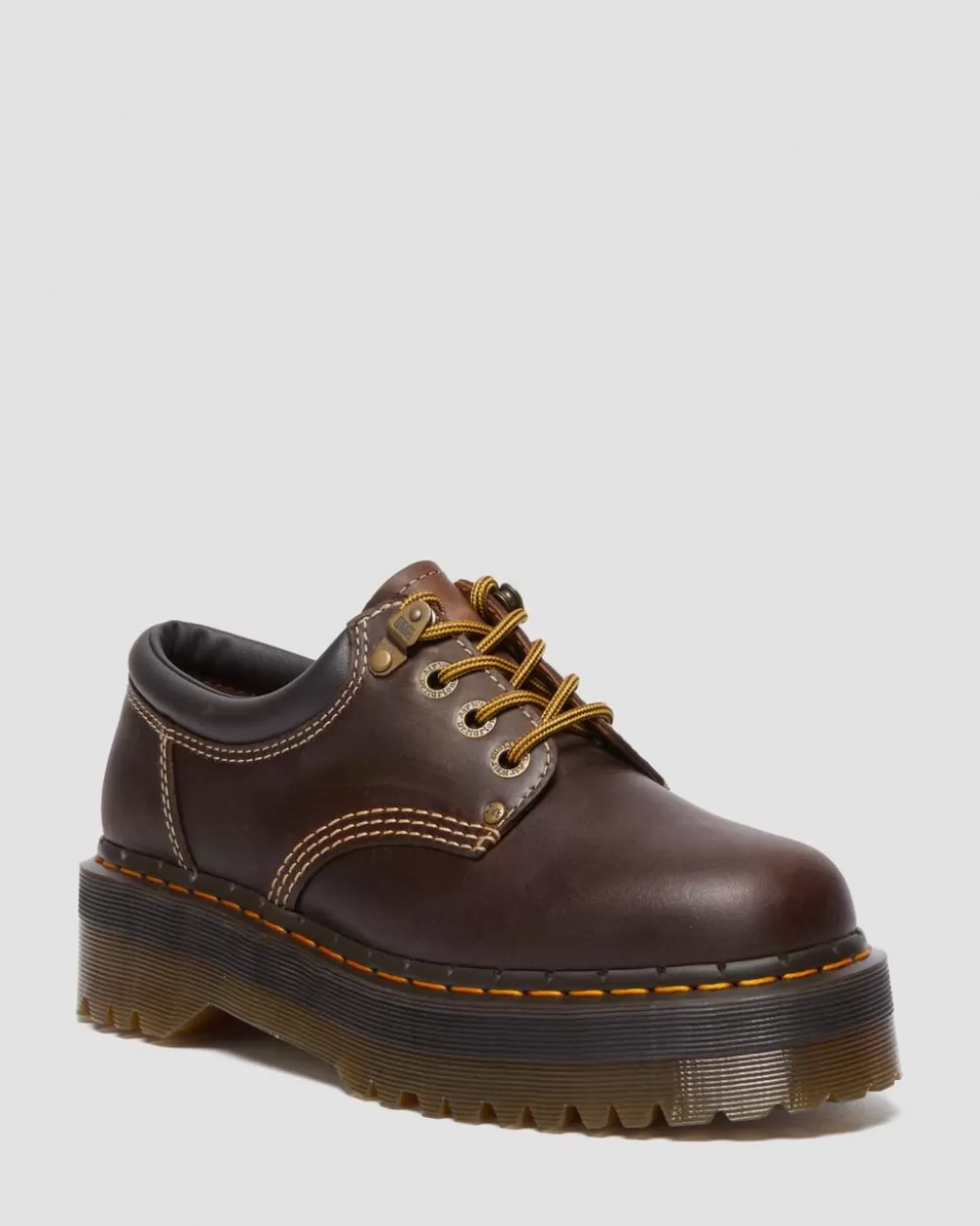 8053 Quad Ii Crazy Horse Leather Platform -Kengät*Dr. Martens Hot