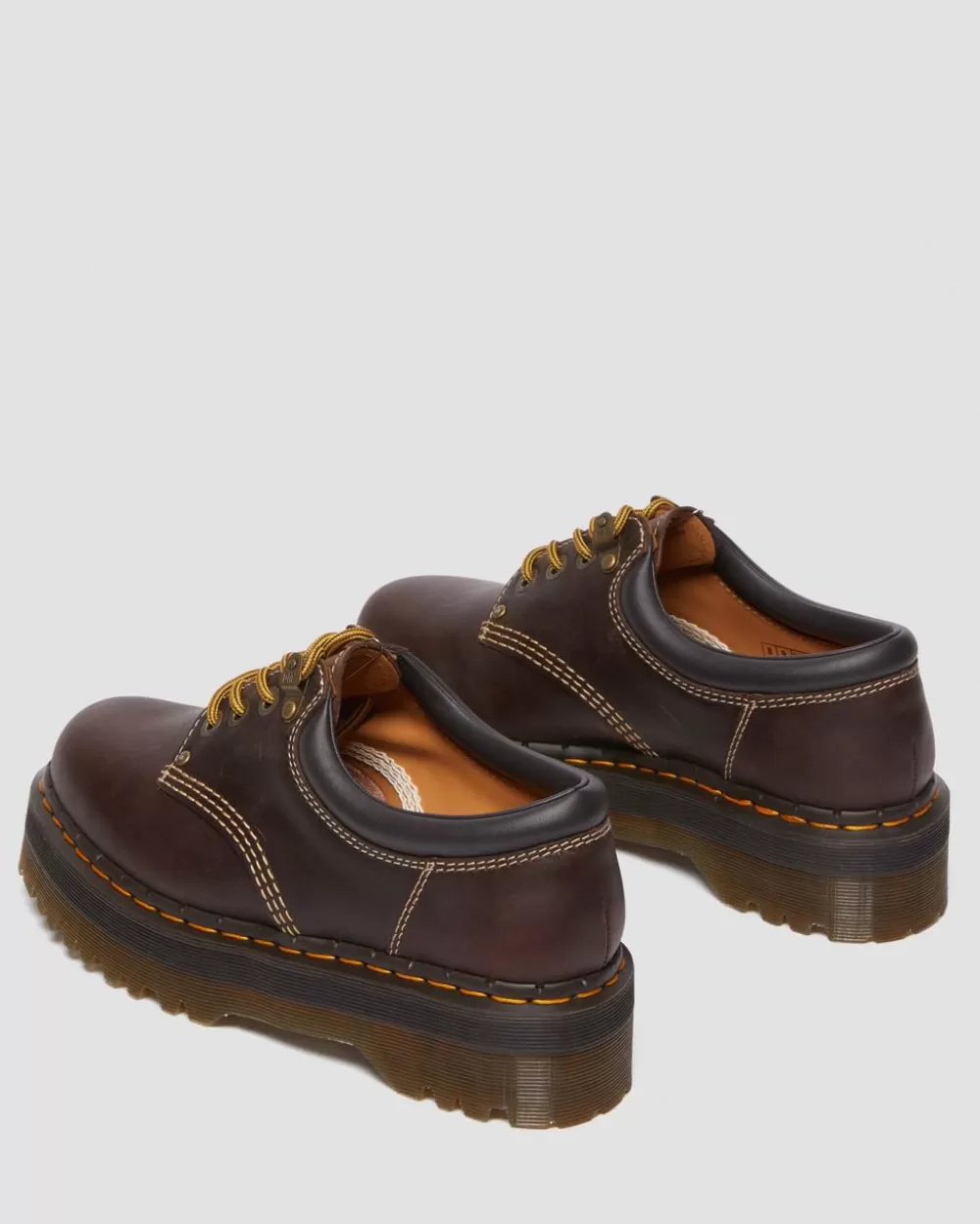 8053 Quad Ii Crazy Horse Leather Platform -Kengät*Dr. Martens Hot