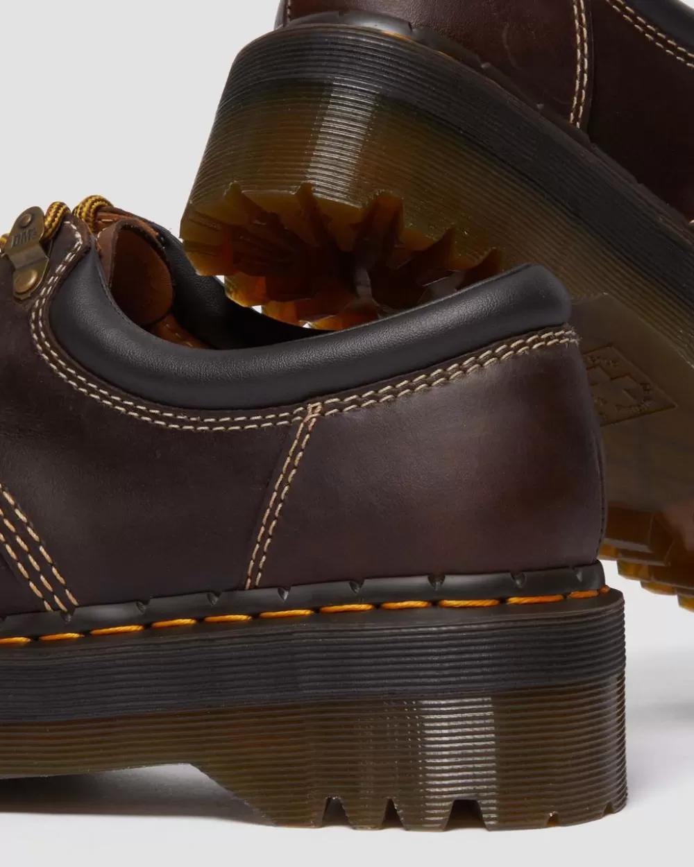 8053 Quad Ii Crazy Horse Leather Platform -Kengät*Dr. Martens Hot