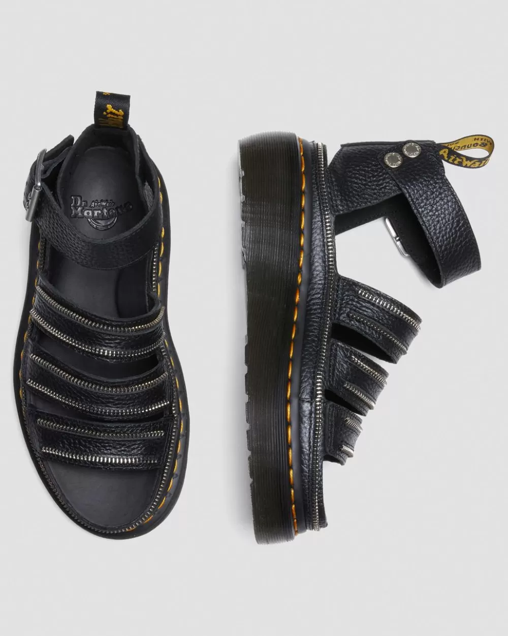 Nahkaiset Clarissa Ii Quad Hardware Milled Nappa Platform -Sandaalit*Dr. Martens Online